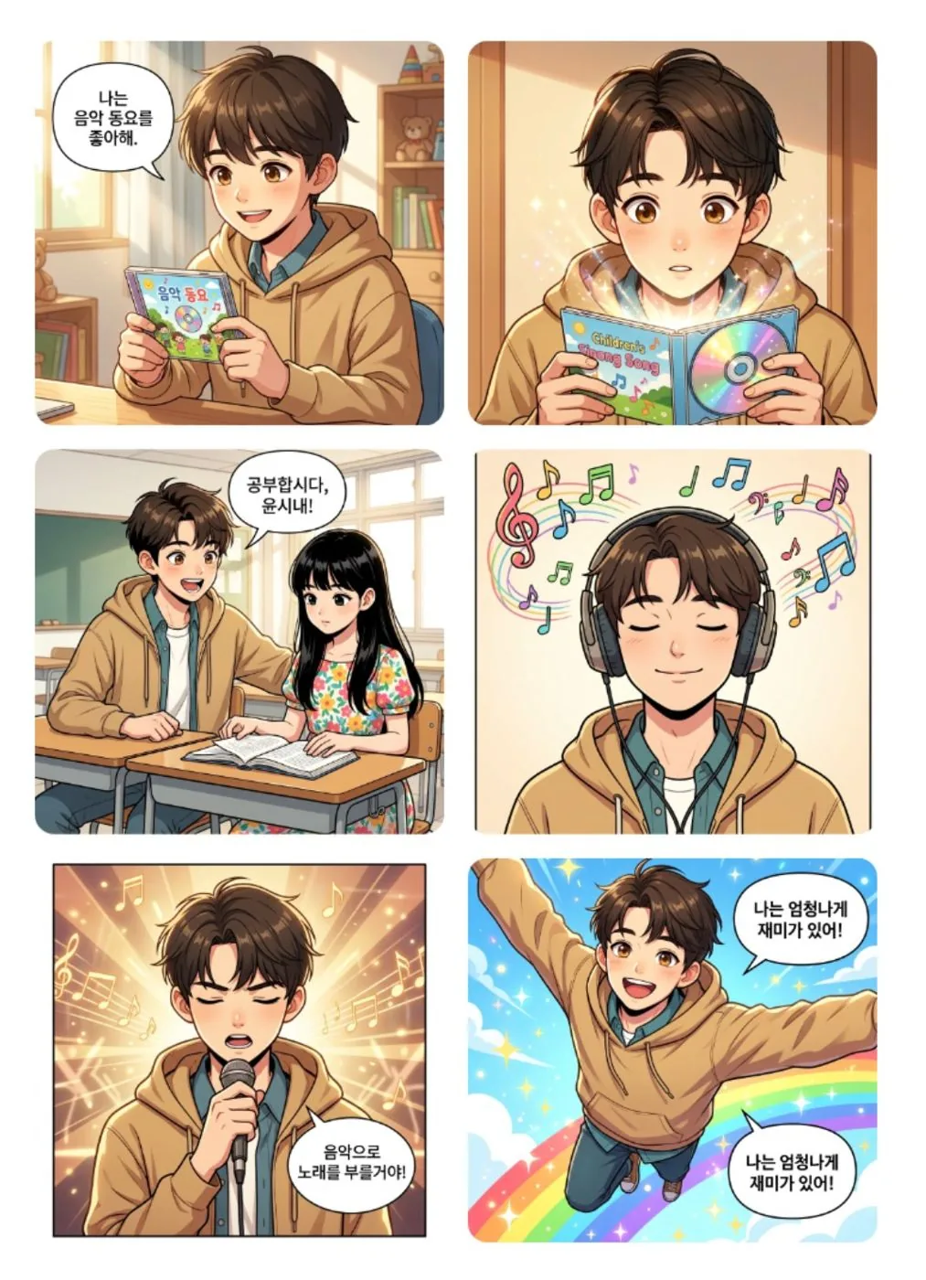 아이들이 AI로 만든 웹툰 작품